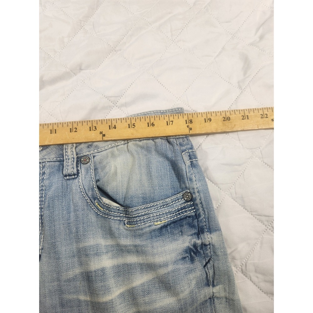 Salvage Jeans Mens 34x28 Mayhem Straight Regular Fit Whiskers Faded Denim 34S - Picture 14 of 15
